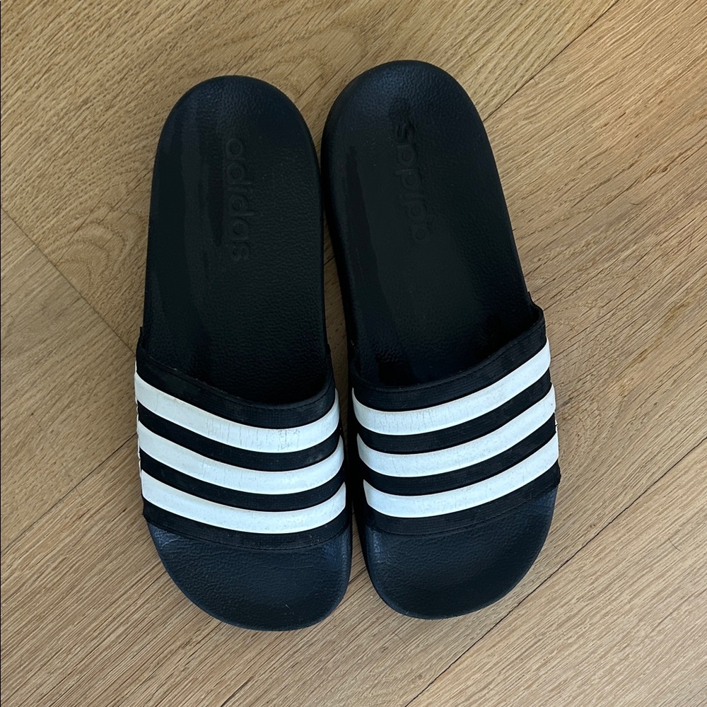 adidas Kids Black and White Sandals